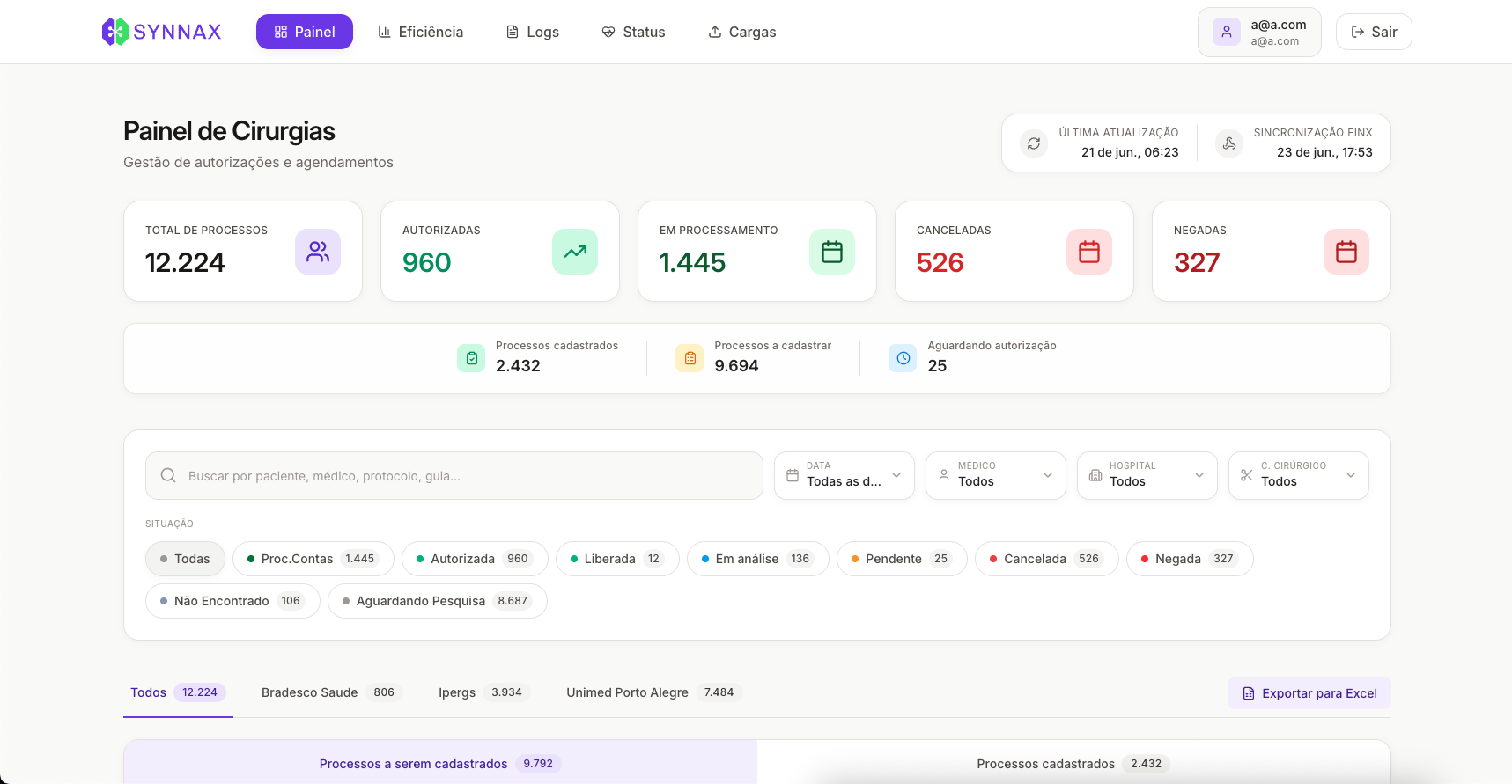 Interface Synnax Opera